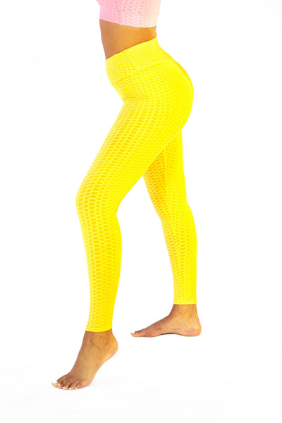 Legging anti-cellulite push-up jaune